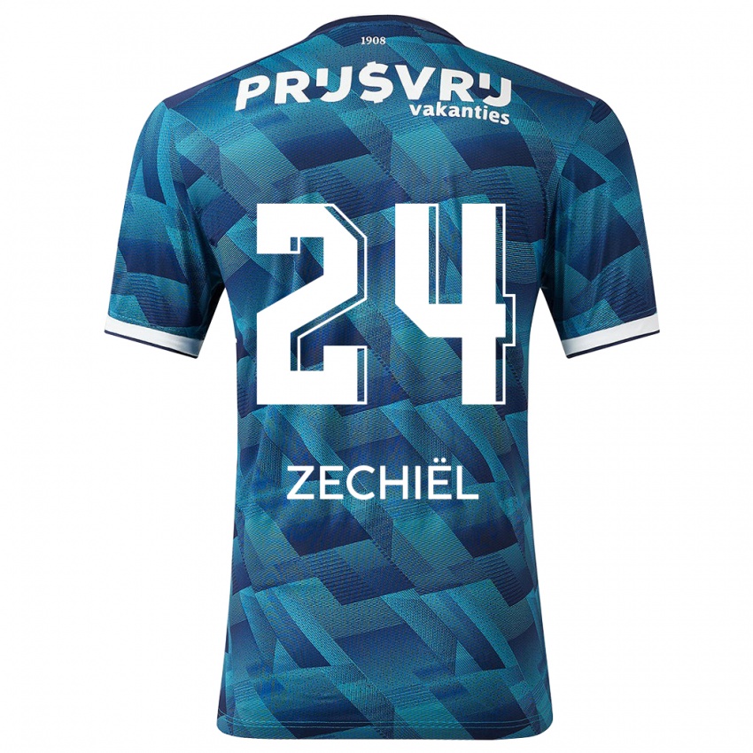 Kvinder Gjivai Zechiel #24 Blå Udebane Spillertrøjer 2023/24 Trøje T-Shirt