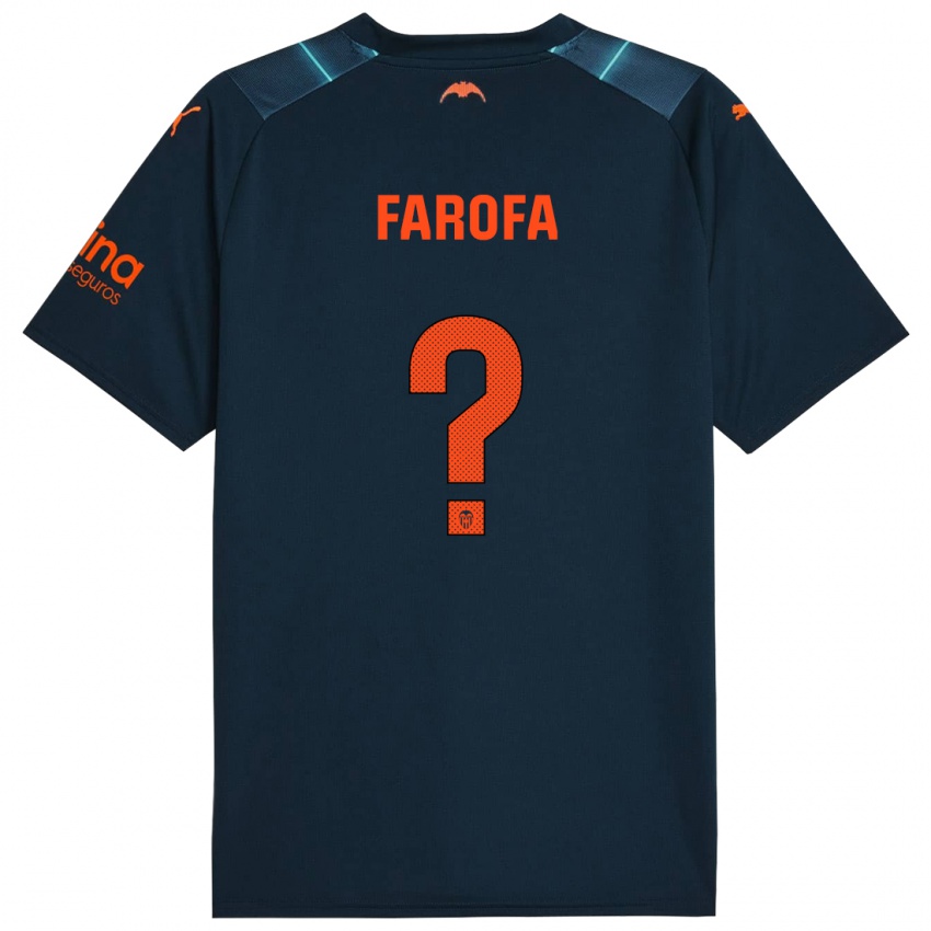 Kvinder Rodrigo Farofa #0 Marineblå Udebane Spillertrøjer 2023/24 Trøje T-Shirt