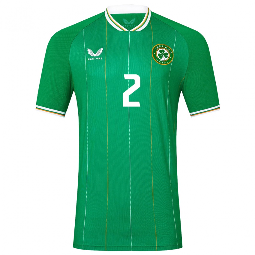 Børn Irland Savannah Mccarthy #2 Grøn Hjemmebane Spillertrøjer 24-26 Trøje T-Shirt