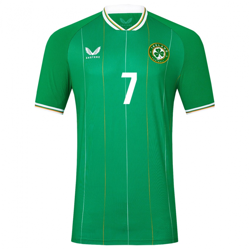 Børn Irland Aidomo Emakhu #7 Grøn Hjemmebane Spillertrøjer 24-26 Trøje T-Shirt