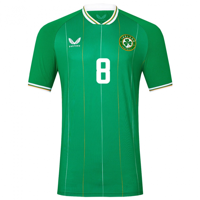 Børn Irland Alan Browne #8 Grøn Hjemmebane Spillertrøjer 24-26 Trøje T-Shirt