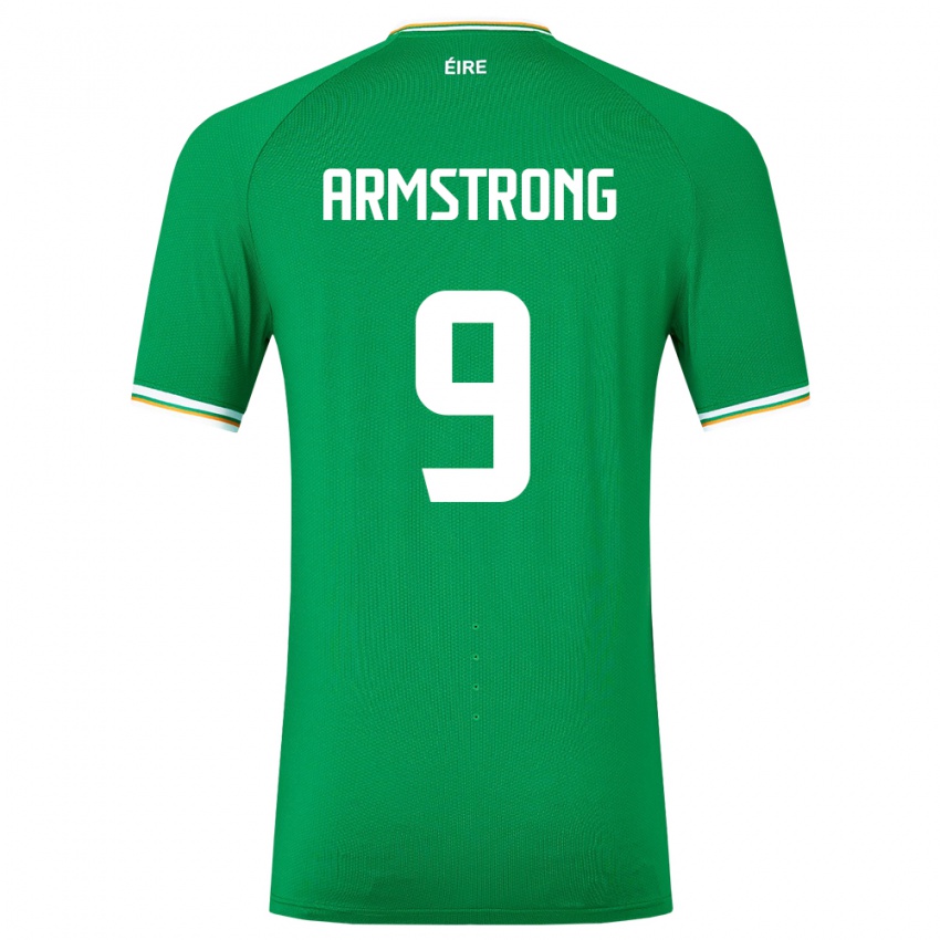 Børn Irland Sinclair Armstrong #9 Grøn Hjemmebane Spillertrøjer 24-26 Trøje T-Shirt