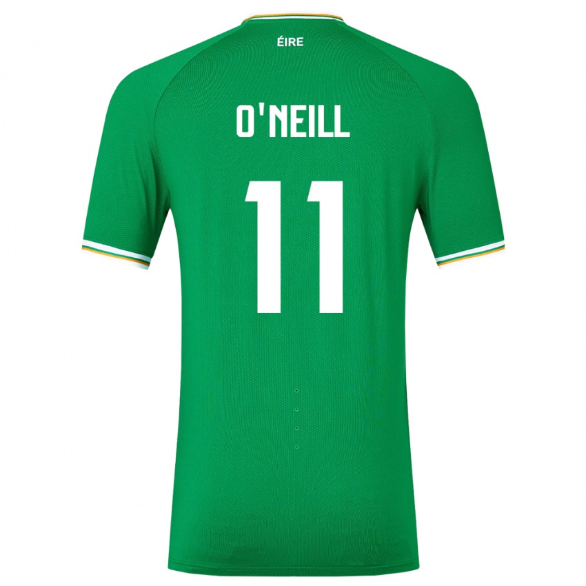 Børn Irland Ollie O'neill #11 Grøn Hjemmebane Spillertrøjer 24-26 Trøje T-Shirt