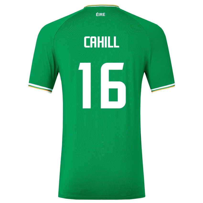 Børn Irland Killian Cahill #16 Grøn Hjemmebane Spillertrøjer 24-26 Trøje T-Shirt