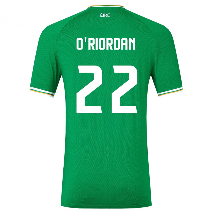 Børn Irland Connor O'riordan #22 Grøn Hjemmebane Spillertrøjer 24-26 Trøje T-Shirt