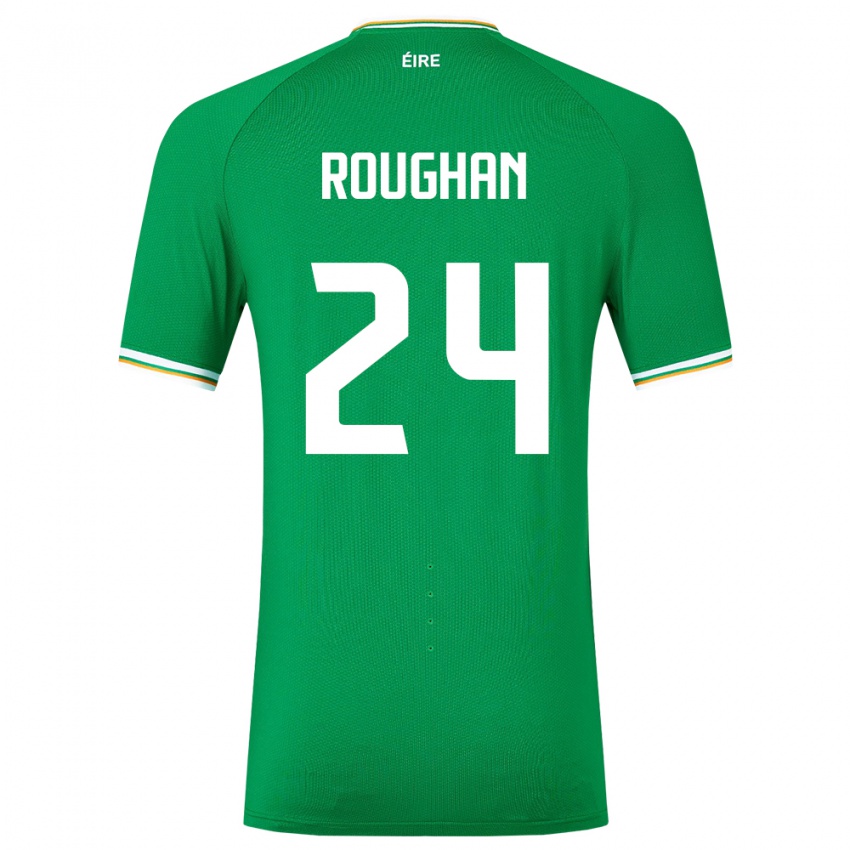 Børn Irland Sean Roughan #24 Grøn Hjemmebane Spillertrøjer 24-26 Trøje T-Shirt