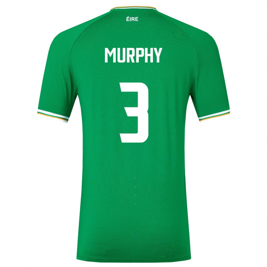 Børn Irland Alex Murphy #3 Grøn Hjemmebane Spillertrøjer 24-26 Trøje T-Shirt