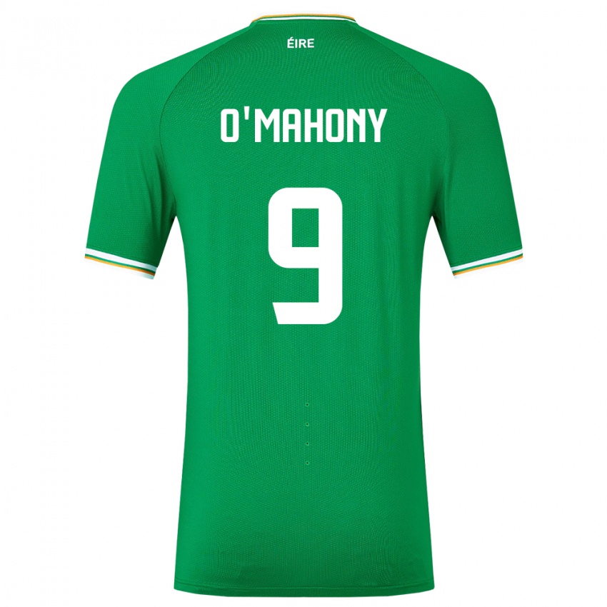 Børn Irland Mark O'mahony #9 Grøn Hjemmebane Spillertrøjer 24-26 Trøje T-Shirt