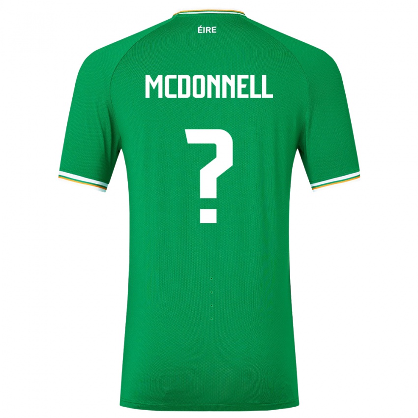 Børn Irland Grady Mcdonnell #0 Grøn Hjemmebane Spillertrøjer 24-26 Trøje T-Shirt