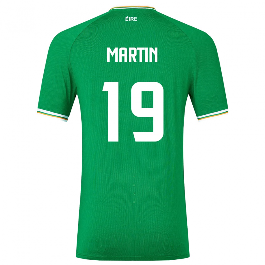 Børn Irland William Martin #19 Grøn Hjemmebane Spillertrøjer 24-26 Trøje T-Shirt