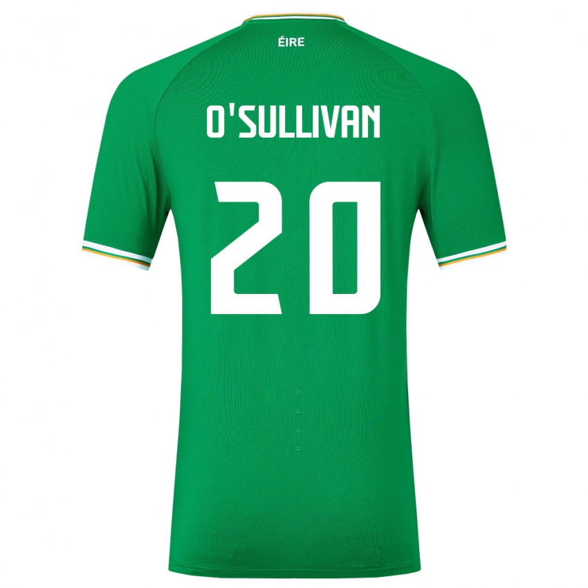 Børn Irland Cathal O'sullivan #20 Grøn Hjemmebane Spillertrøjer 24-26 Trøje T-Shirt