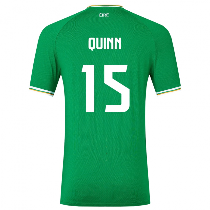 Børn Irland Lucy Quinn #15 Grøn Hjemmebane Spillertrøjer 24-26 Trøje T-Shirt