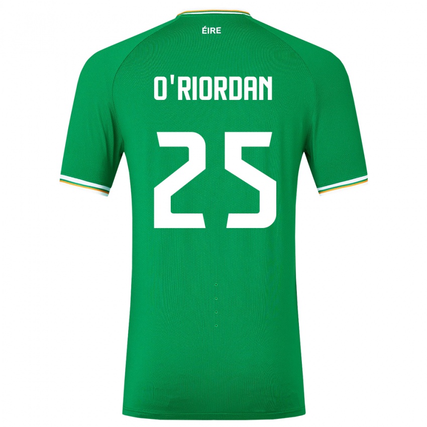 Børn Irland Claire O'riordan #25 Grøn Hjemmebane Spillertrøjer 24-26 Trøje T-Shirt