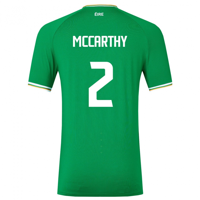 Børn Irland Savannah Mccarthy #2 Grøn Hjemmebane Spillertrøjer 24-26 Trøje T-Shirt