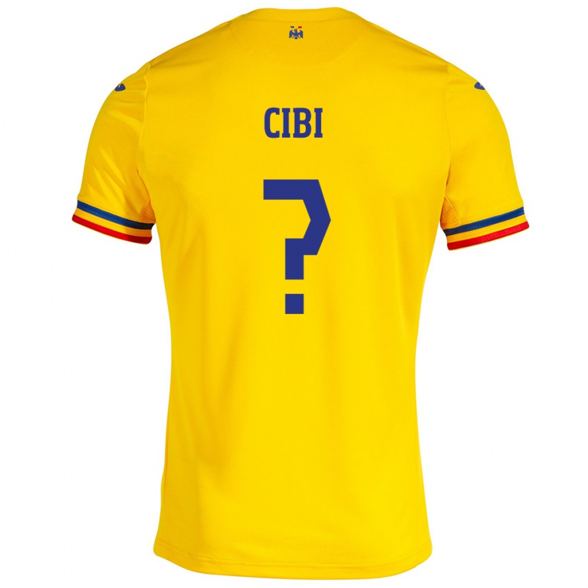 Børn Rumænien Fabiano Cibi #0 Gul Hjemmebane Spillertrøjer 24-26 Trøje T-Shirt