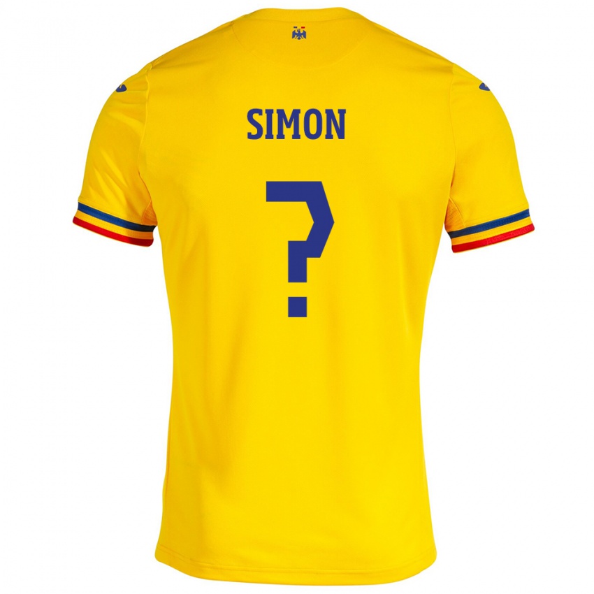 Børn Rumænien Mate Simon #0 Gul Hjemmebane Spillertrøjer 24-26 Trøje T-Shirt