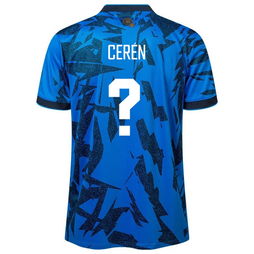 Børn El Salvador Darwin Cerén #0 Blå Hjemmebane Spillertrøjer 24-26 Trøje T-Shirt