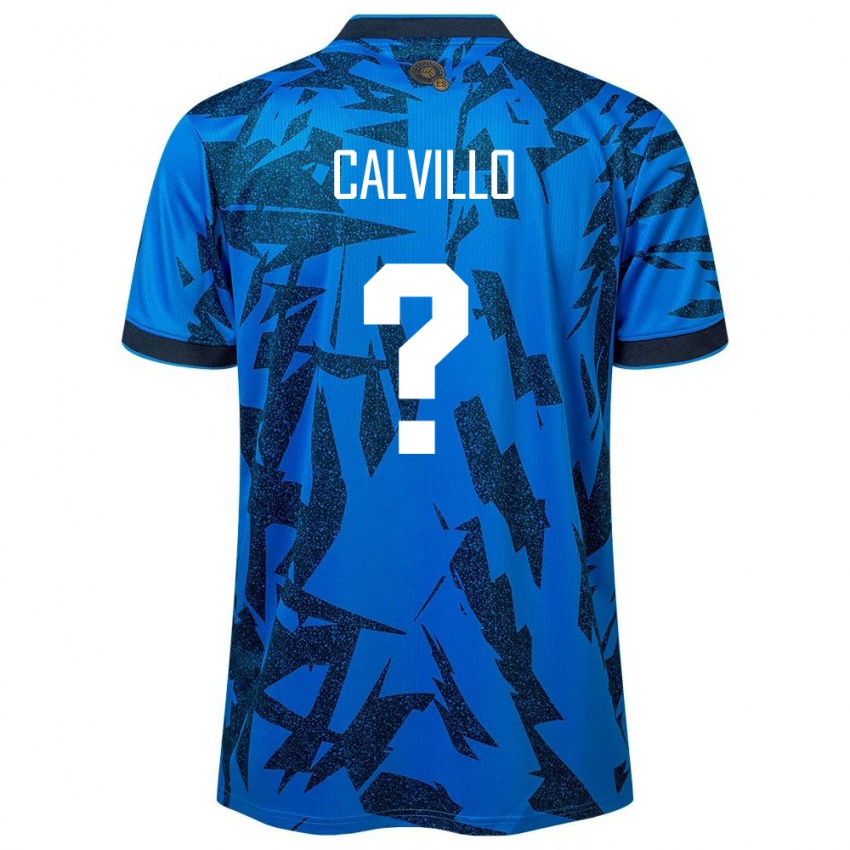 Børn El Salvador Eric Calvillo #0 Blå Hjemmebane Spillertrøjer 24-26 Trøje T-Shirt