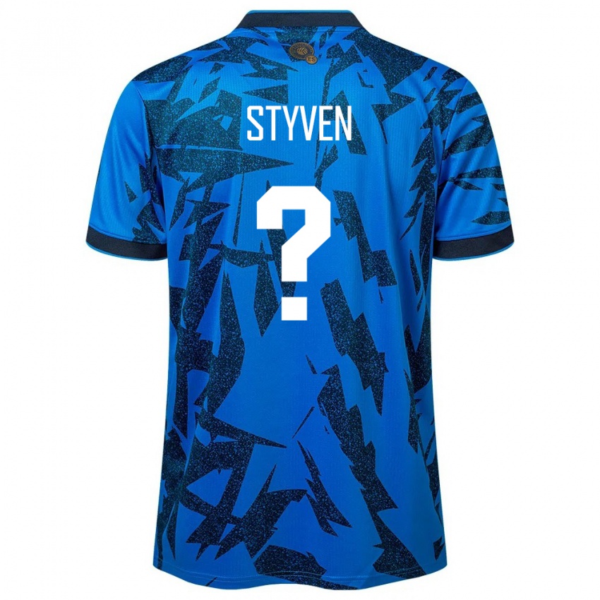 Børn El Salvador Styven Vásquez #0 Blå Hjemmebane Spillertrøjer 24-26 Trøje T-Shirt