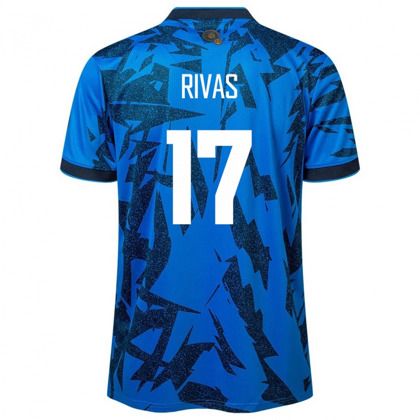 Børn El Salvador Eduardo Rivas #17 Blå Hjemmebane Spillertrøjer 24-26 Trøje T-Shirt