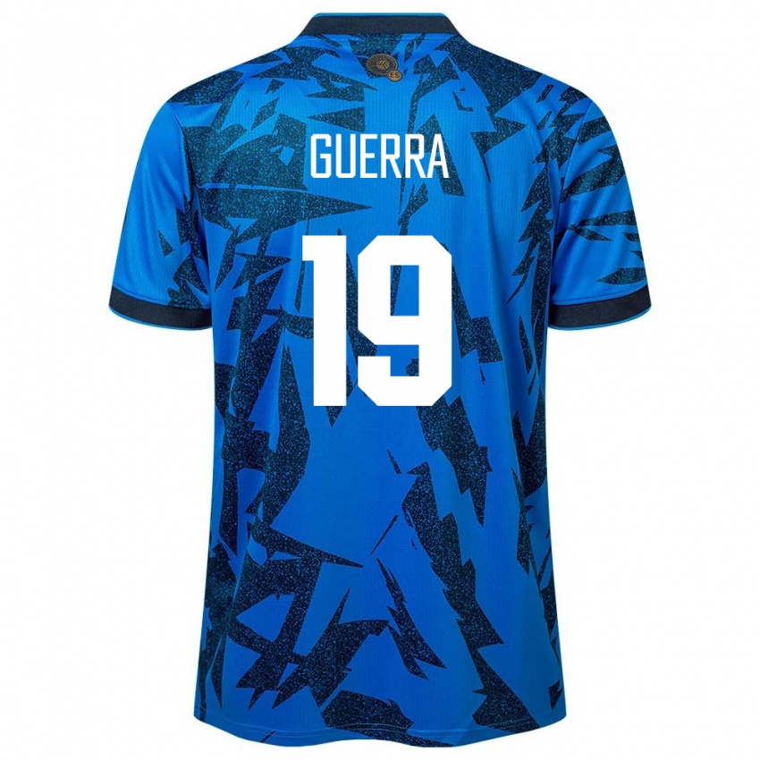 Børn El Salvador Steven Guerra #19 Blå Hjemmebane Spillertrøjer 24-26 Trøje T-Shirt