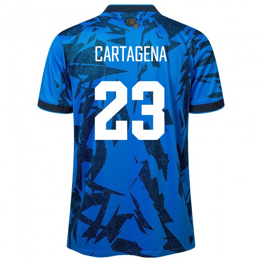 Børn El Salvador Melvin Cartagena #23 Blå Hjemmebane Spillertrøjer 24-26 Trøje T-Shirt