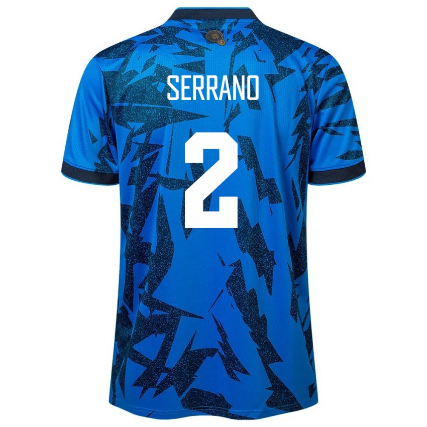 Børn El Salvador Alejandro Serrano #2 Blå Hjemmebane Spillertrøjer 24-26 Trøje T-Shirt