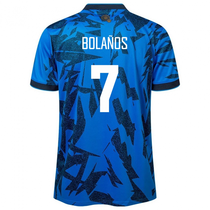 Børn El Salvador Javier Bolaños #7 Blå Hjemmebane Spillertrøjer 24-26 Trøje T-Shirt