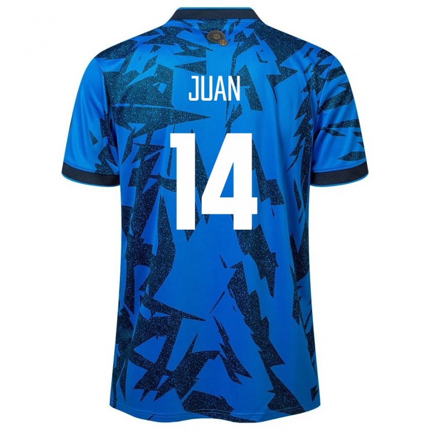 Børn El Salvador Juan Sánchez #14 Blå Hjemmebane Spillertrøjer 24-26 Trøje T-Shirt