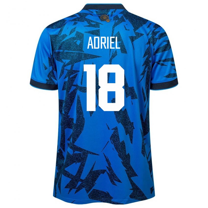 Børn El Salvador Adriel Martínez #18 Blå Hjemmebane Spillertrøjer 24-26 Trøje T-Shirt