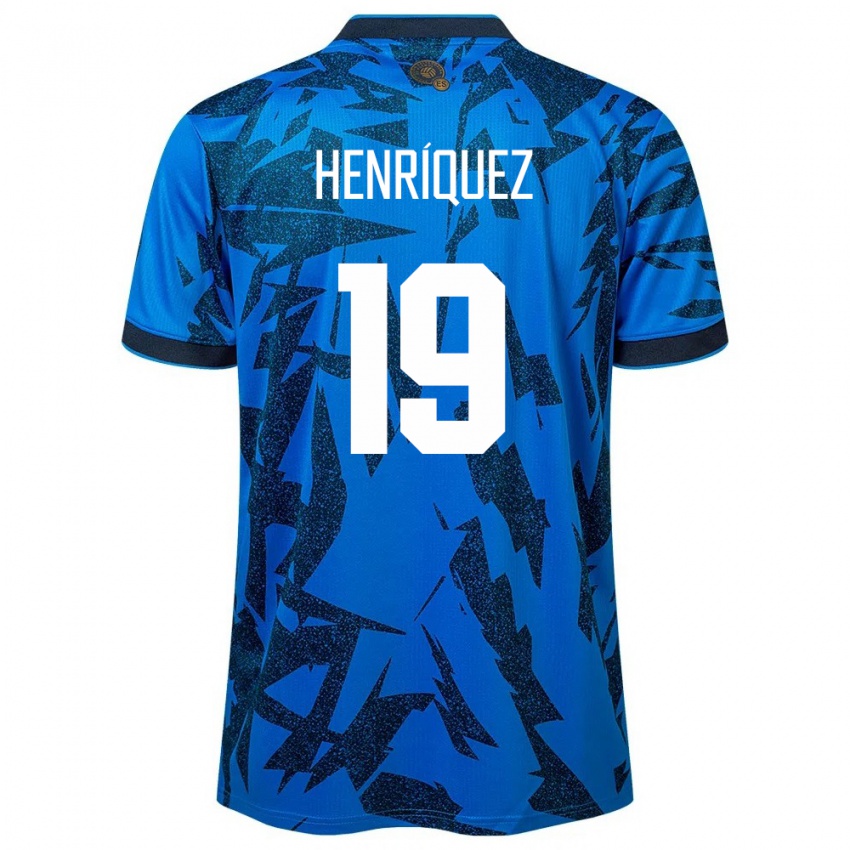 Børn El Salvador Alejandro Henríquez #19 Blå Hjemmebane Spillertrøjer 24-26 Trøje T-Shirt