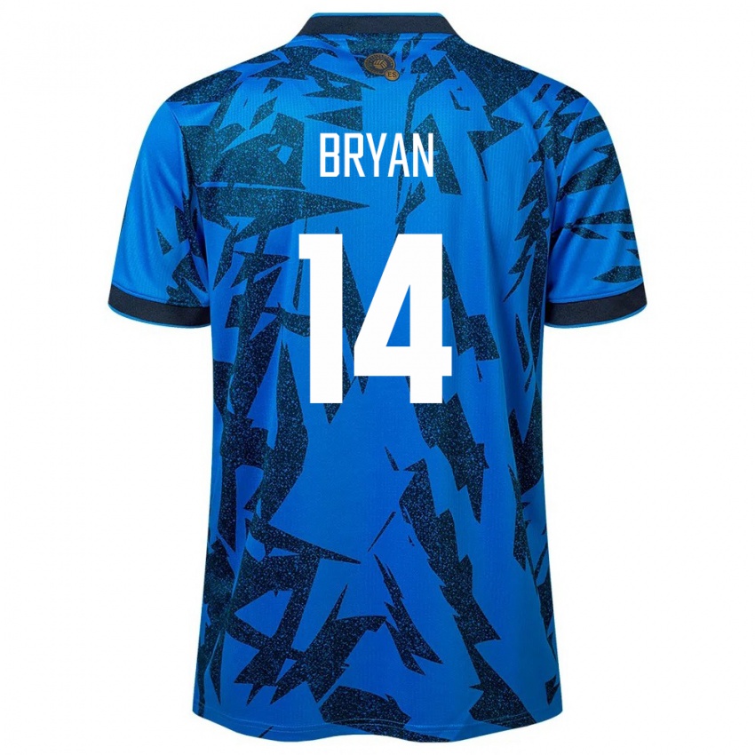 Børn El Salvador Bryan Vásquez #14 Blå Hjemmebane Spillertrøjer 24-26 Trøje T-Shirt