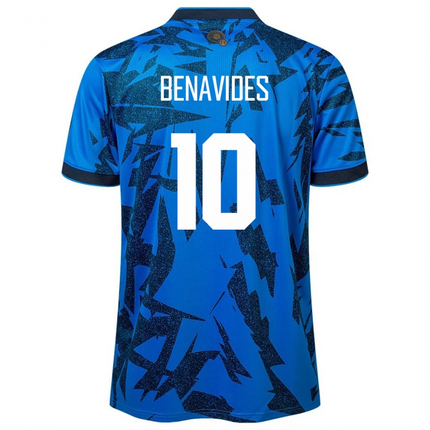 Børn El Salvador Matthew Benavides #10 Blå Hjemmebane Spillertrøjer 24-26 Trøje T-Shirt