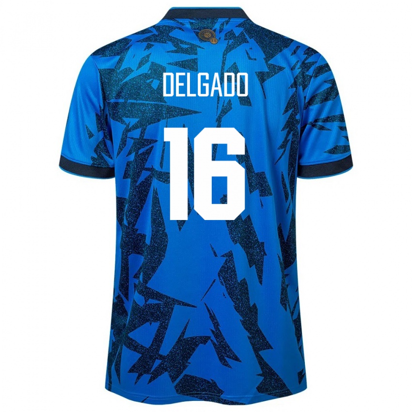 Børn El Salvador Vasthy Delgado #16 Blå Hjemmebane Spillertrøjer 24-26 Trøje T-Shirt