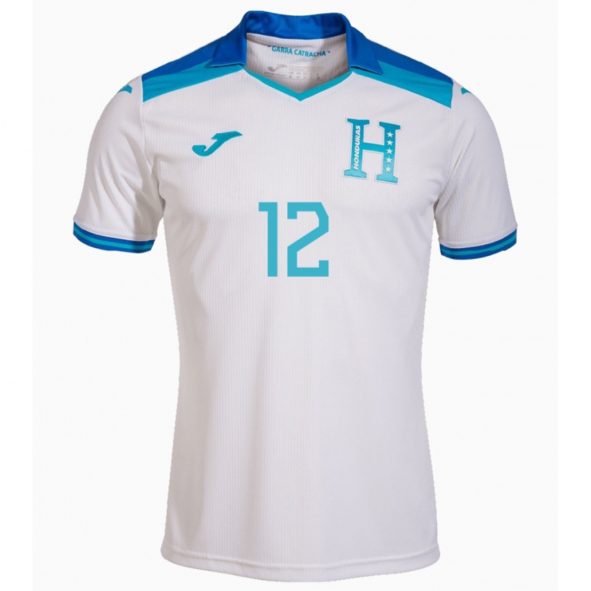 Børn Honduras Owen Macías #12 Hvid Hjemmebane Spillertrøjer 24-26 Trøje T-Shirt