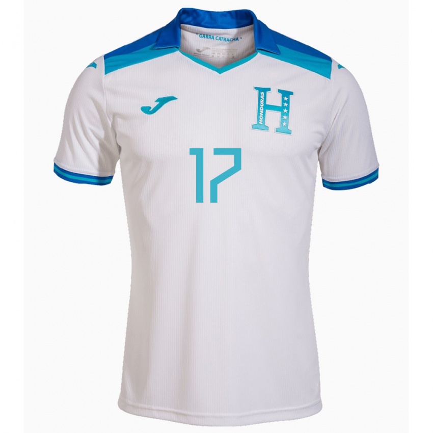 Børn Honduras Samuel Elvir #17 Hvid Hjemmebane Spillertrøjer 24-26 Trøje T-Shirt