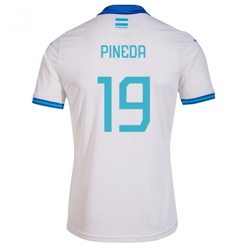 Børn Honduras Carlos Pineda #19 Hvid Hjemmebane Spillertrøjer 24-26 Trøje T-Shirt