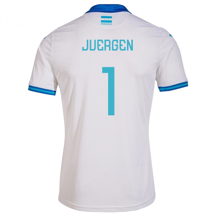 Børn Honduras Juergen García #1 Hvid Hjemmebane Spillertrøjer 24-26 Trøje T-Shirt