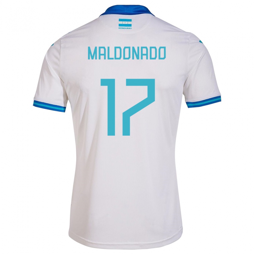 Børn Honduras Axel Maldonado #17 Hvid Hjemmebane Spillertrøjer 24-26 Trøje T-Shirt