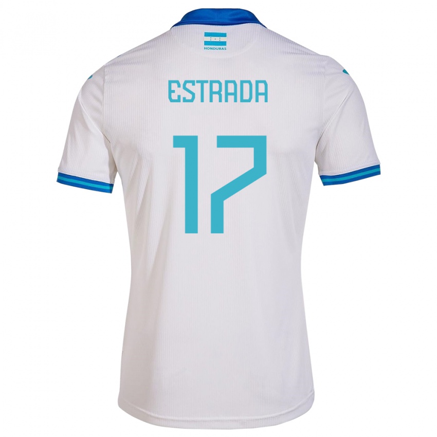 Børn Honduras Saúl Estrada #17 Hvid Hjemmebane Spillertrøjer 24-26 Trøje T-Shirt