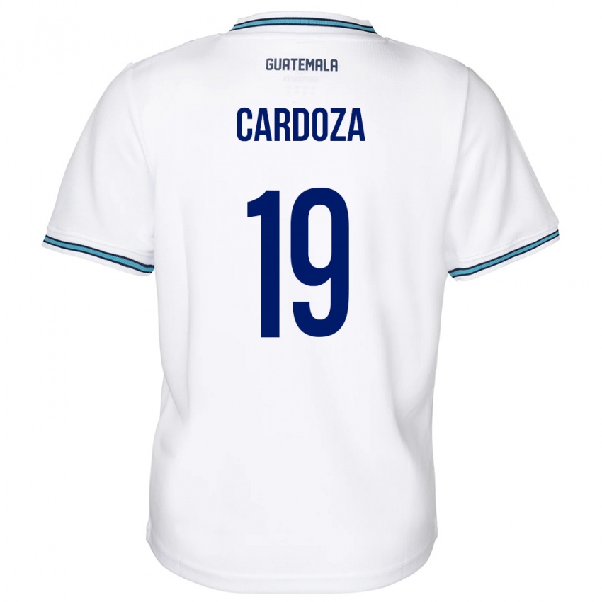 Børn Guatemala Elmer Cardoza #19 Hvid Hjemmebane Spillertrøjer 24-26 Trøje T-Shirt