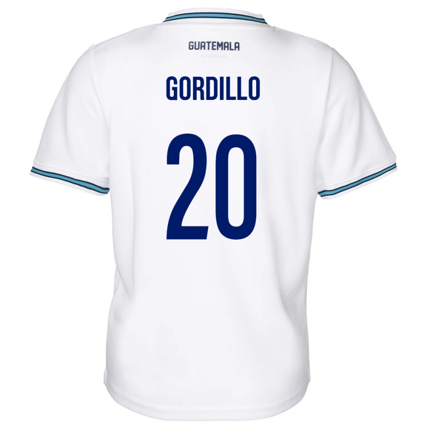 Børn Guatemala Gerardo Gordillo #20 Hvid Hjemmebane Spillertrøjer 24-26 Trøje T-Shirt