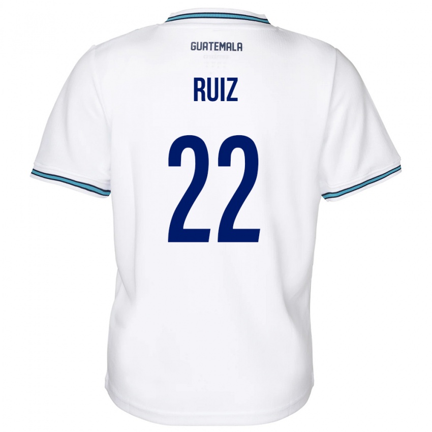 Børn Guatemala Kevin Ruiz #22 Hvid Hjemmebane Spillertrøjer 24-26 Trøje T-Shirt