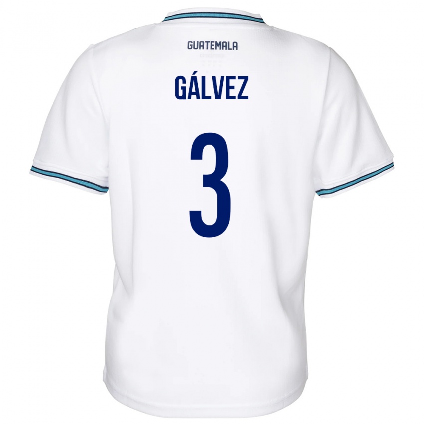 Børn Guatemala Fredy Gálvez #3 Hvid Hjemmebane Spillertrøjer 24-26 Trøje T-Shirt