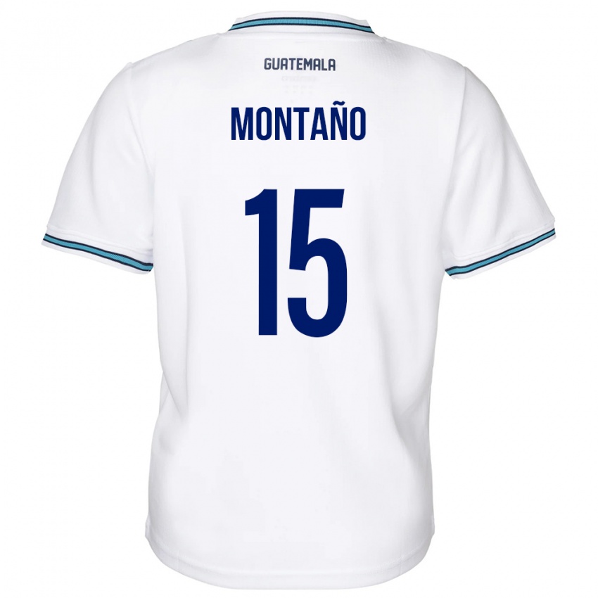 Børn Guatemala Figo Montaño #15 Hvid Hjemmebane Spillertrøjer 24-26 Trøje T-Shirt