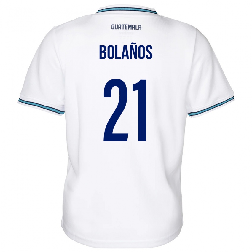 Børn Guatemala Diego Bolaños #21 Hvid Hjemmebane Spillertrøjer 24-26 Trøje T-Shirt