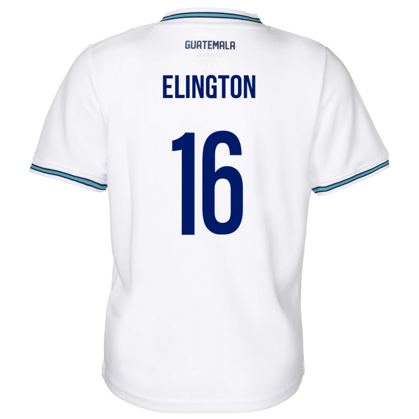 Børn Guatemala Elvi Elington #16 Hvid Hjemmebane Spillertrøjer 24-26 Trøje T-Shirt