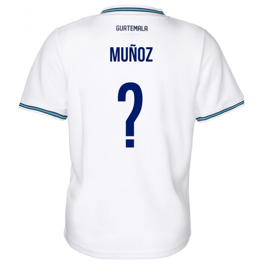 Børn Guatemala Rudy Muñoz #0 Hvid Hjemmebane Spillertrøjer 24-26 Trøje T-Shirt