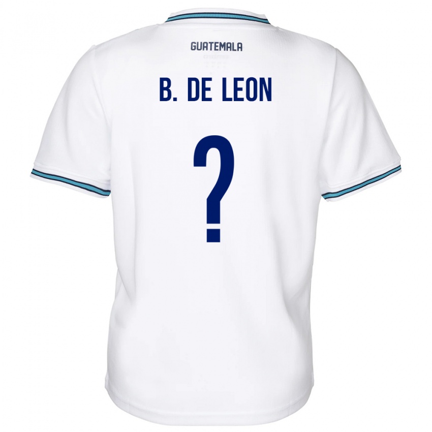 Børn Guatemala Brandon De Leon #0 Hvid Hjemmebane Spillertrøjer 24-26 Trøje T-Shirt