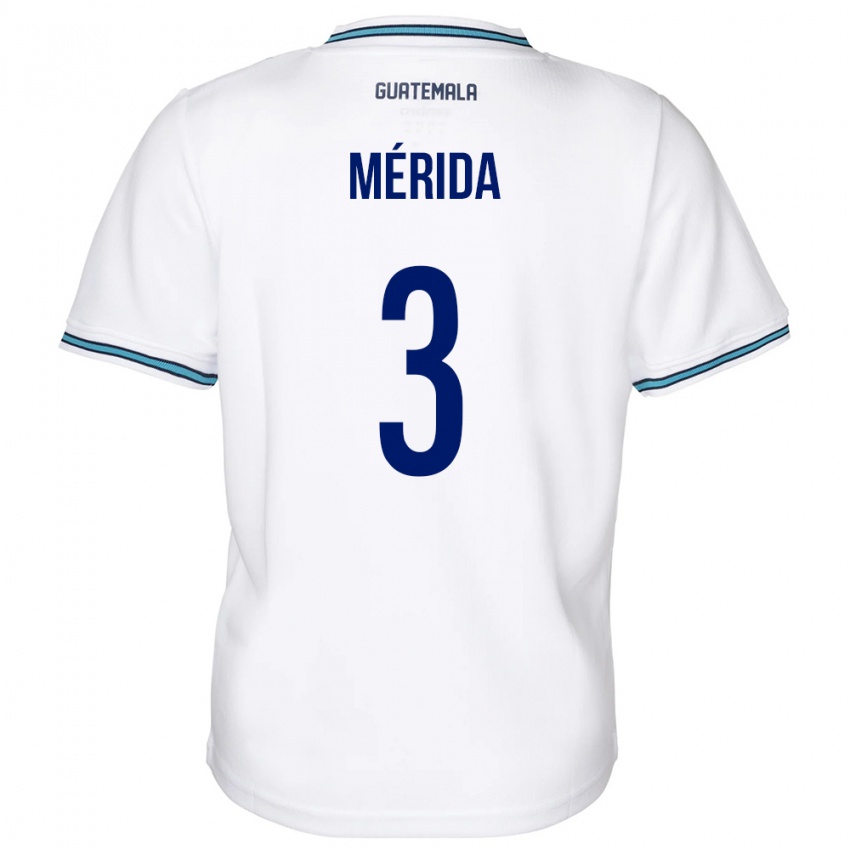 Børn Guatemala Daniel Mérida #3 Hvid Hjemmebane Spillertrøjer 24-26 Trøje T-Shirt